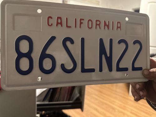 Customer photo review of 1994 CALIFORNIA LICENSE PLATE 6"x12" (156.5mm x 305mm)