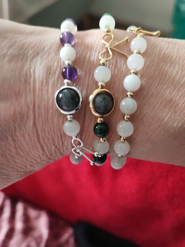 Customer photo review of Bracelet Anti-Ménopause en Pierre de Lune | Or fin