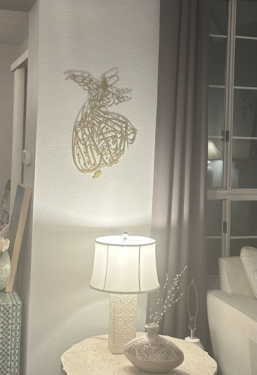 Customer photo review of Whirling Dervish Metal Islamic Wall Art