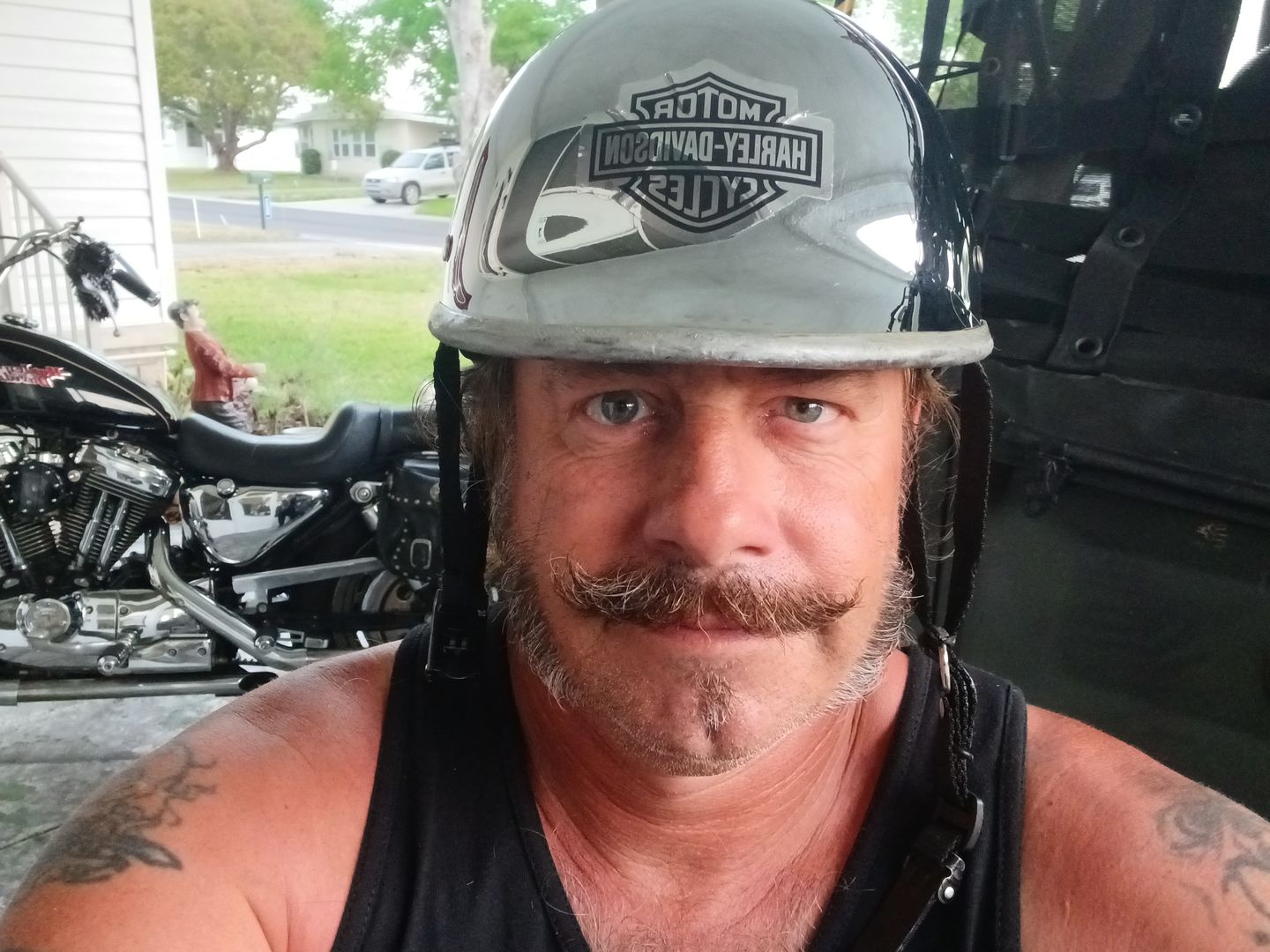Customer photo review of Smallest SOA Half Helmet - Chrome