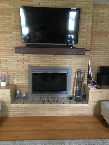 Customer photo review of Rustic Mantels