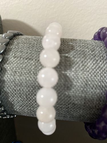 Customer photo review of 15.5" Natural Rose quartz 8mm/10mm/12mm round beads, pink gemstone