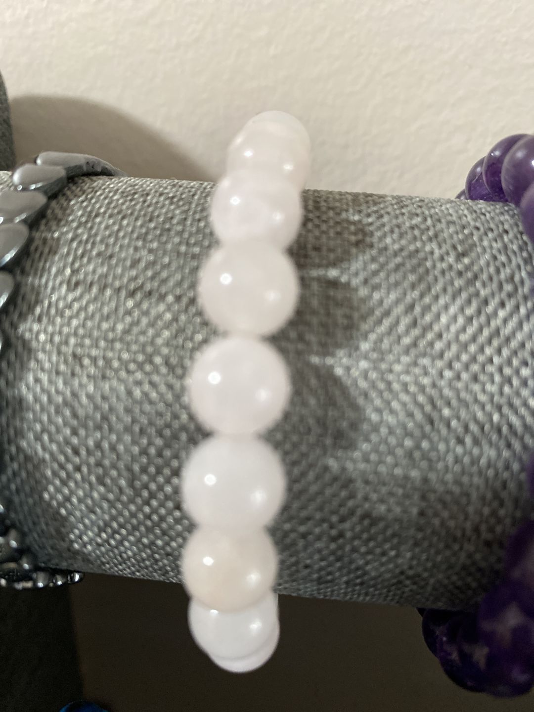 Customer photo review of 15.5" Natural Rose quartz 8mm/10mm/12mm round beads, pink gemstone