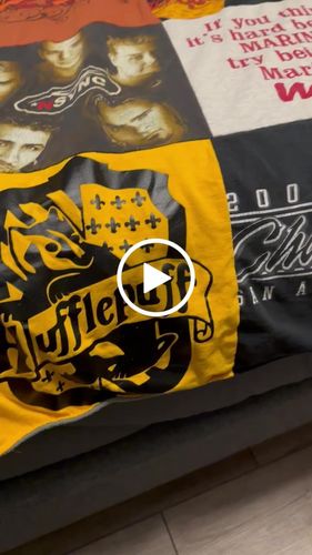 T-shirt quilt featuring chicago bears, chicago bulls by Amber from NM