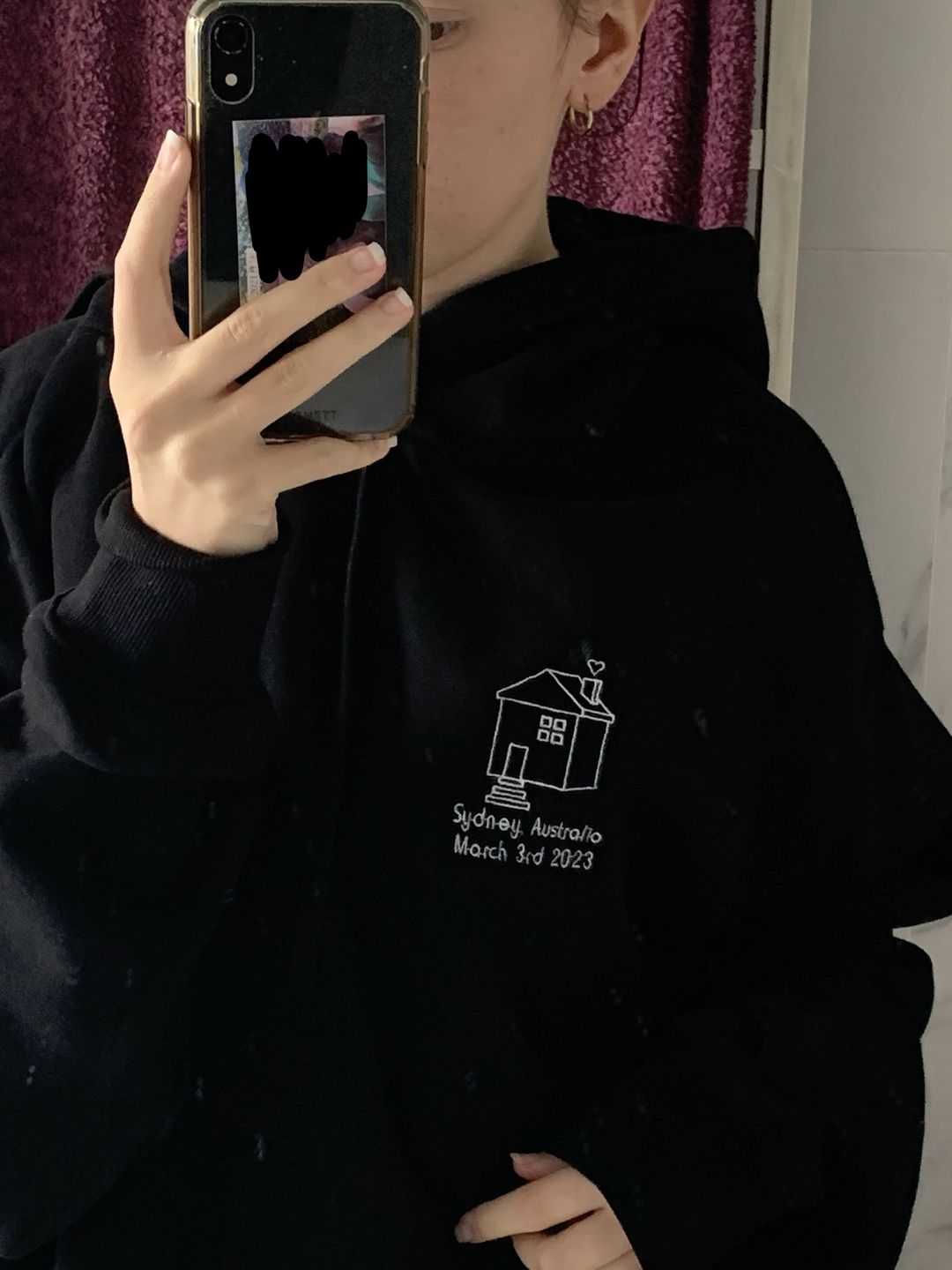 Customer photo review of CUSTOM UNISEX HEAVYWEIGHT HOODIE