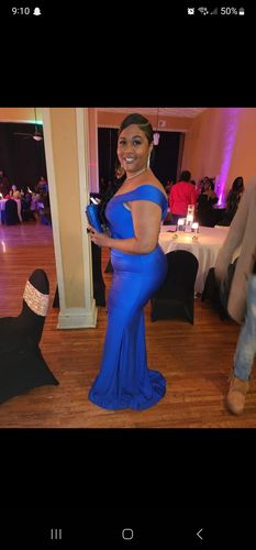 Customer photo review of High Attention Dress (Royal Blue)