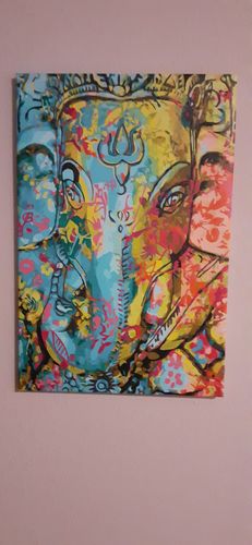 Customer photo review of Malen nach Zahlen - Colourful Ganesha
