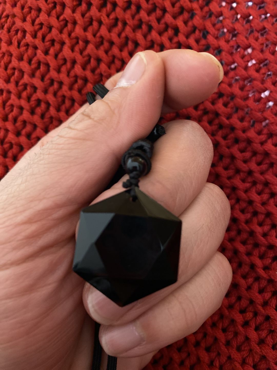 Customer photo review of Premium-Talisman aus schwarzem Obsidian