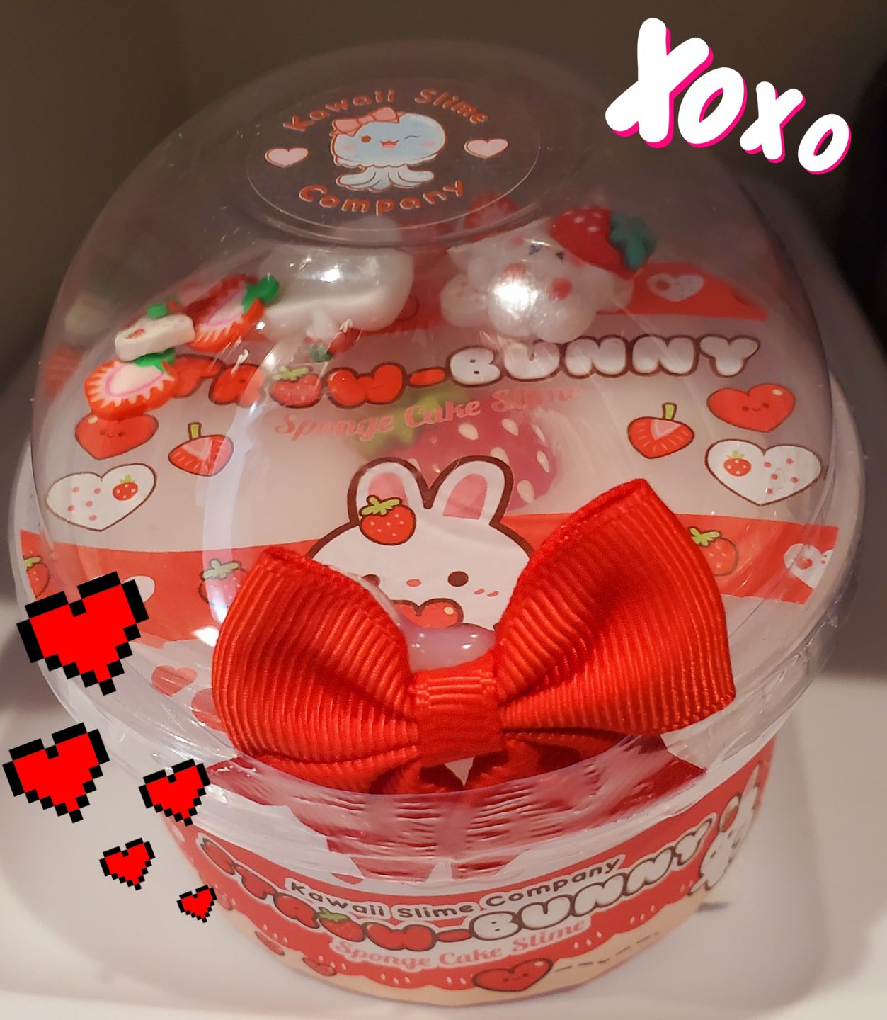 Customer photo review of Straw-Bunny Sponge Cake Cloud Creme Slime
