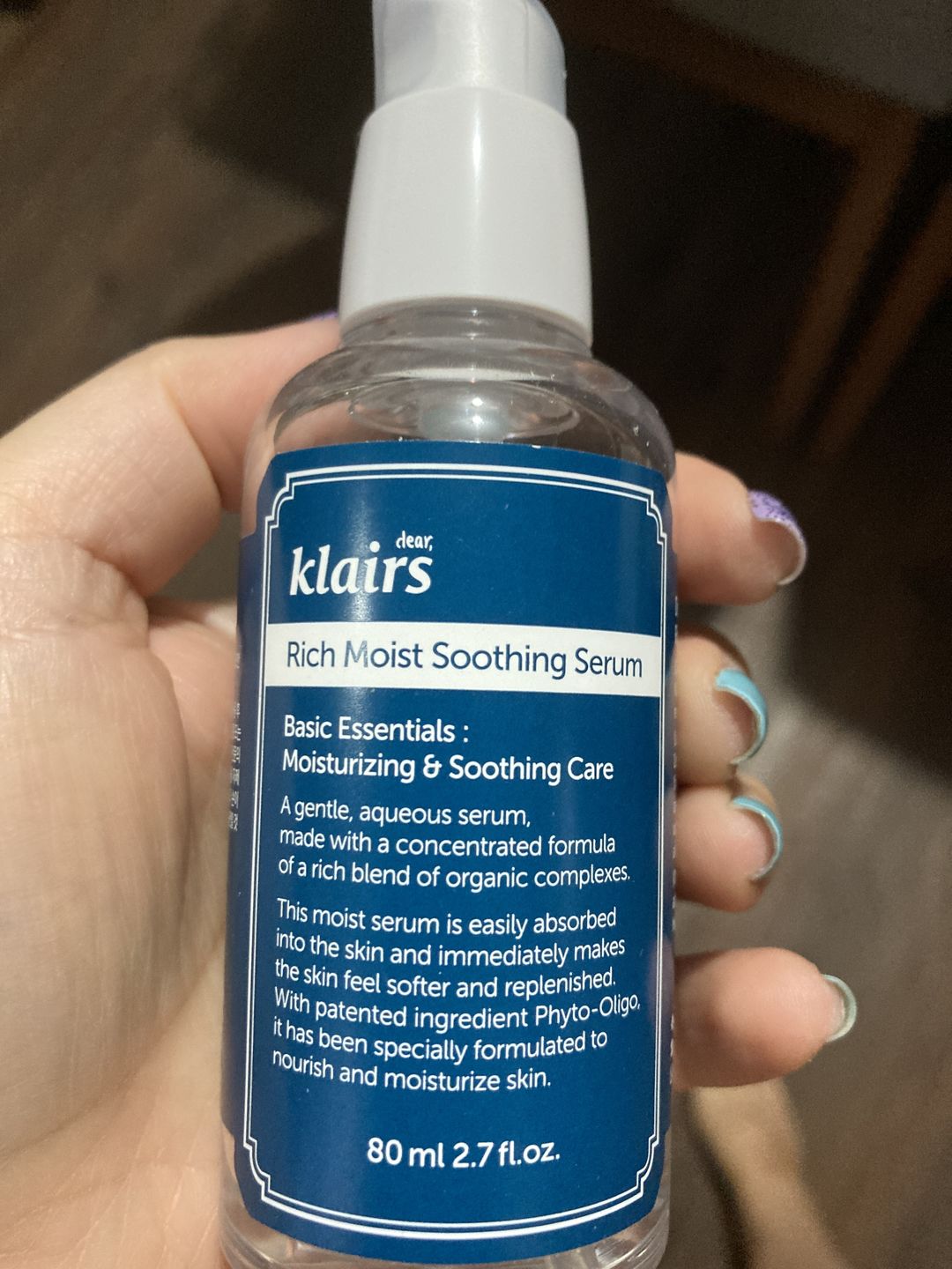 Customer photo review of Dear Klairs Rich Moist Soothing Serum 80 ml