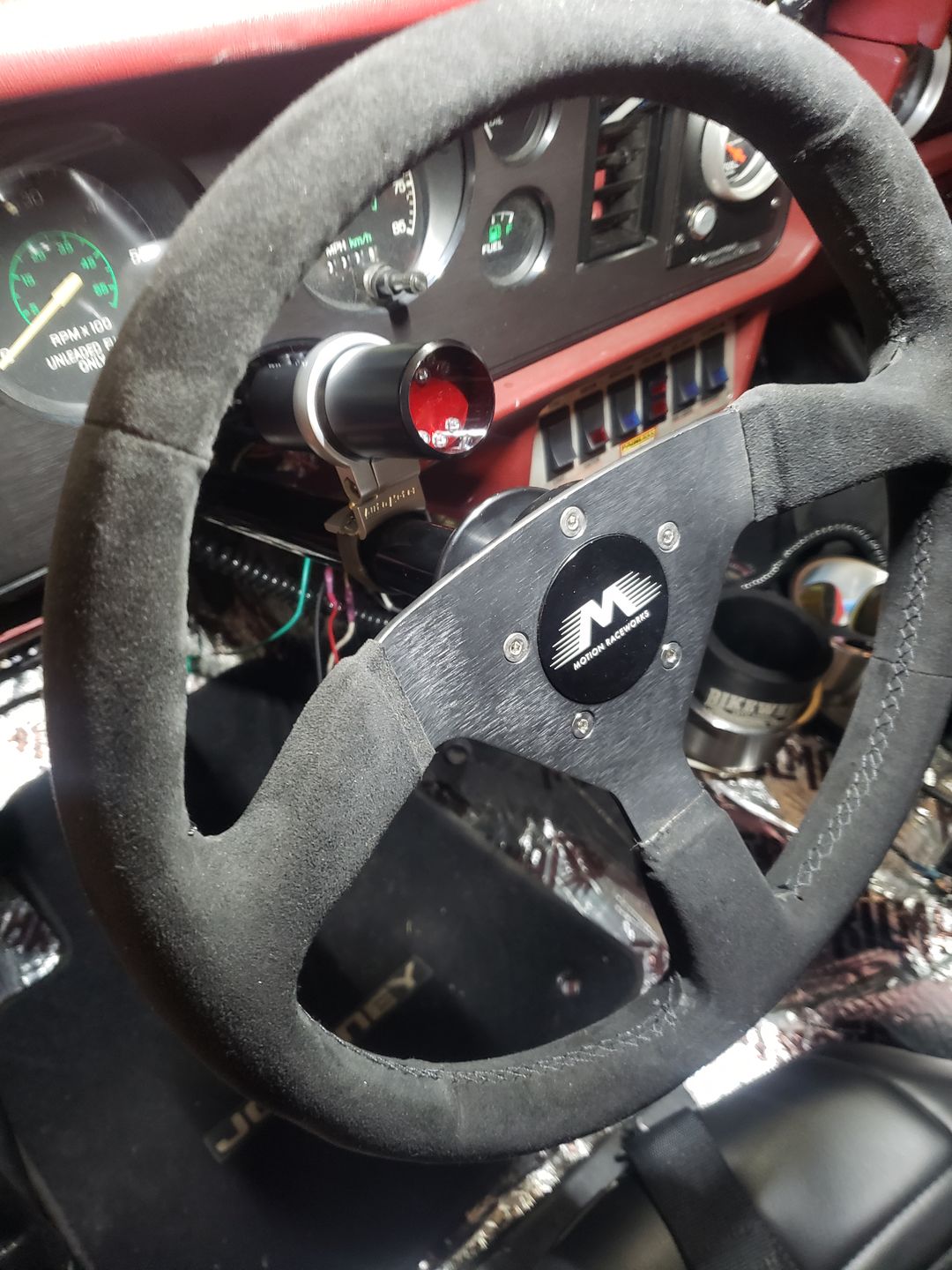 Customer photo review of Motion Raceworks 79-93 Ford Fox Body Mustang Chromoly Lightweight Steering Column 15-100
