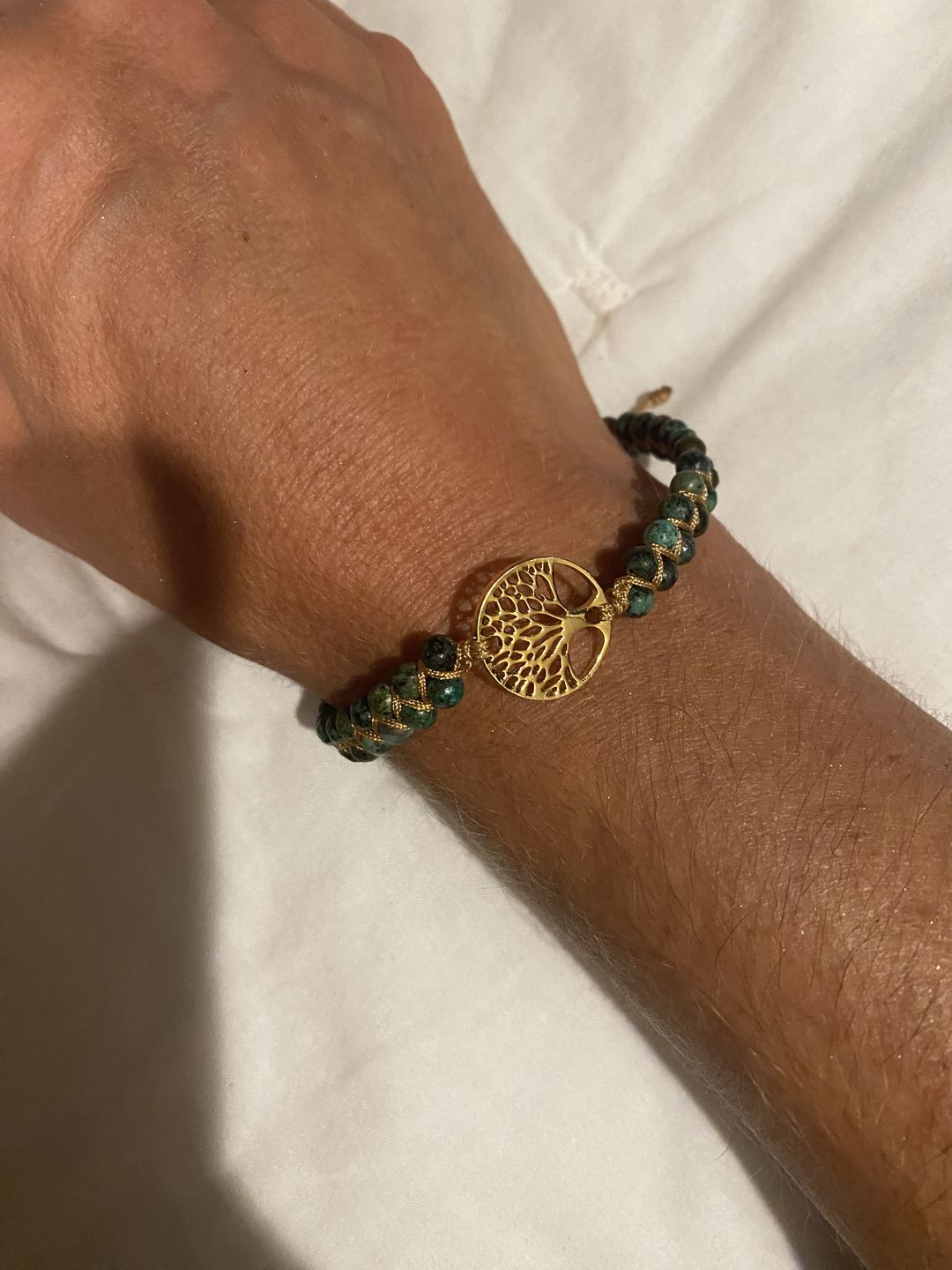 Customer photo review of Tree of Life African Jasper Bracelet