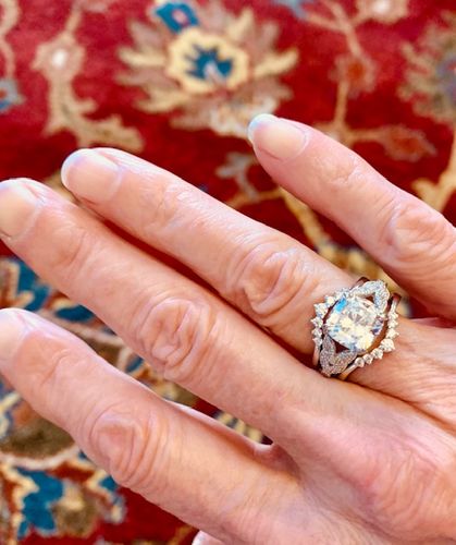 Customer photo review of Wishbone 7-Stone CZ Band in Sterling Silver