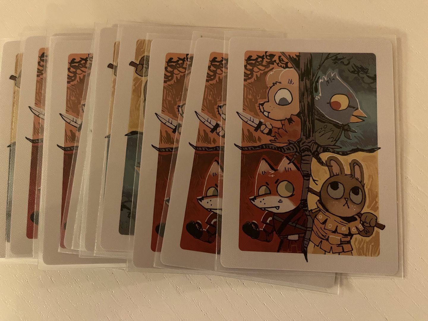 Customer photo review of Clear Matte Standard Size Card Sleeves