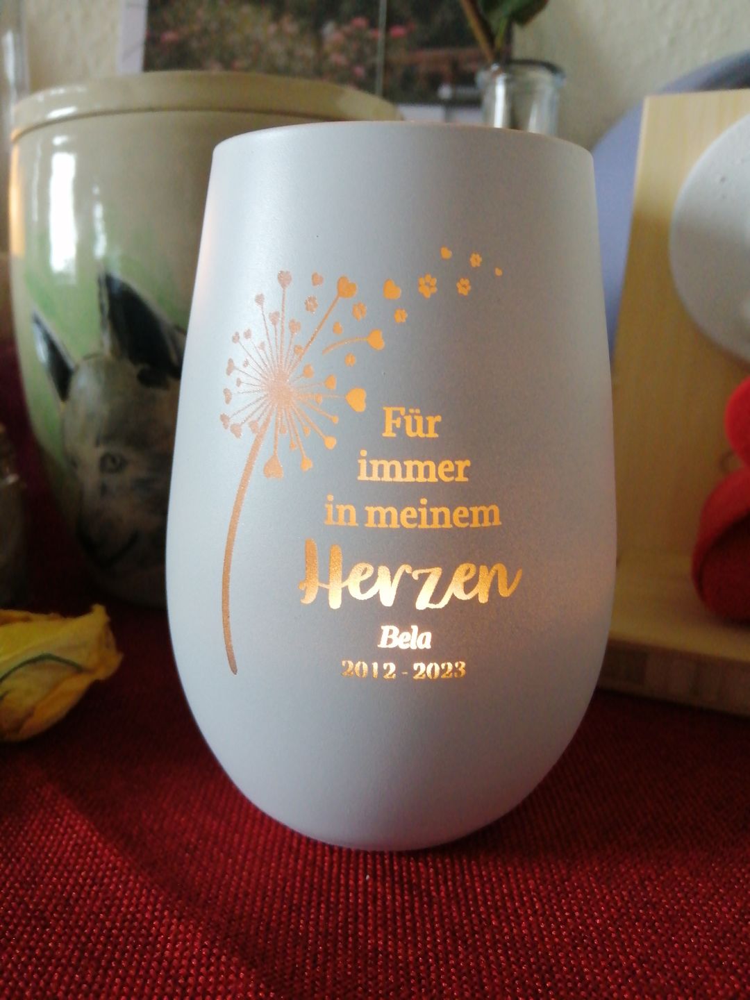 Customer photo review of Für immer im Herzen - Individuelles Trauerlicht