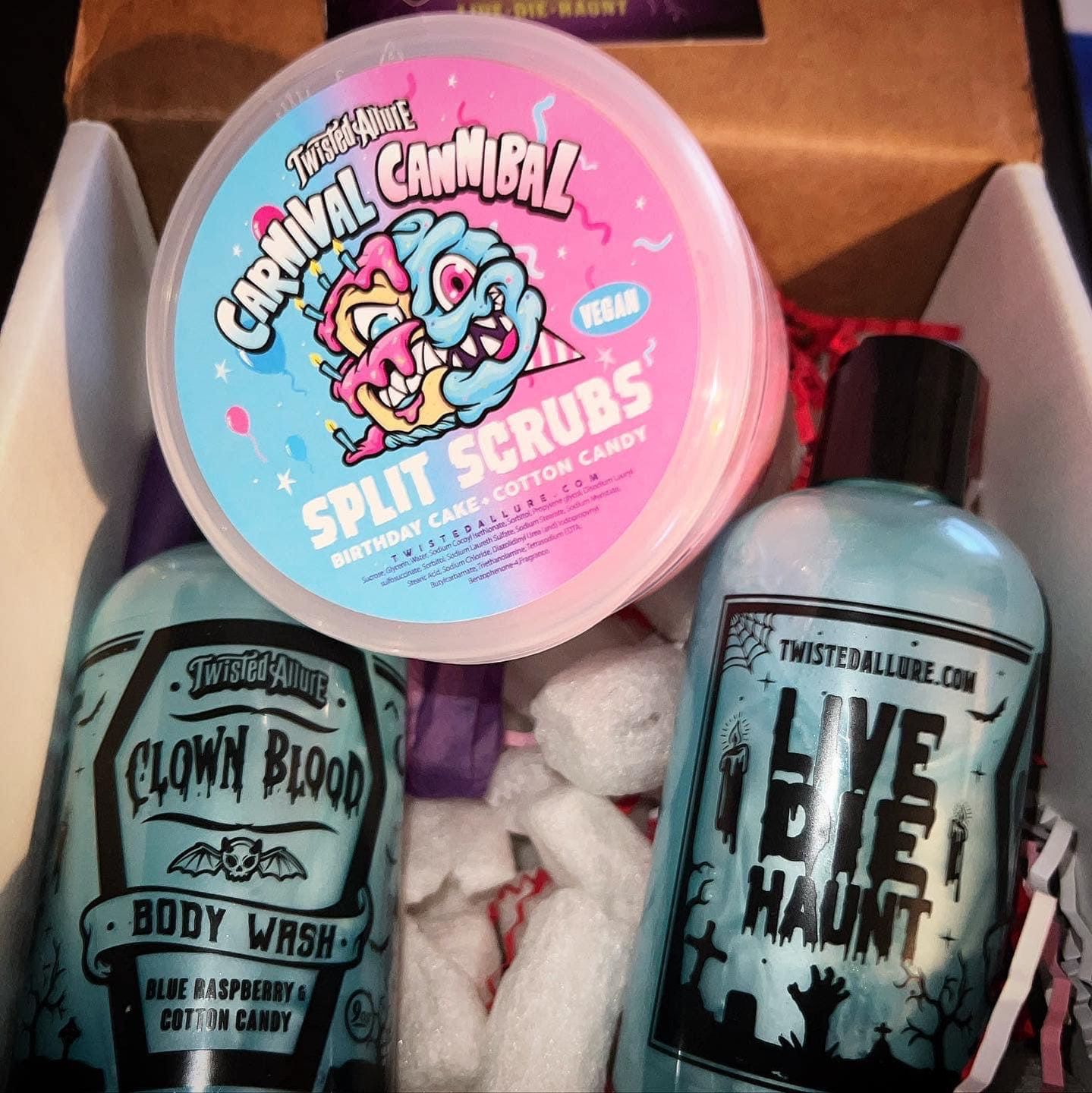 Customer photo review of Carnival Cannibal Split Scrub (Birthday Cake & Cotton Candy)
