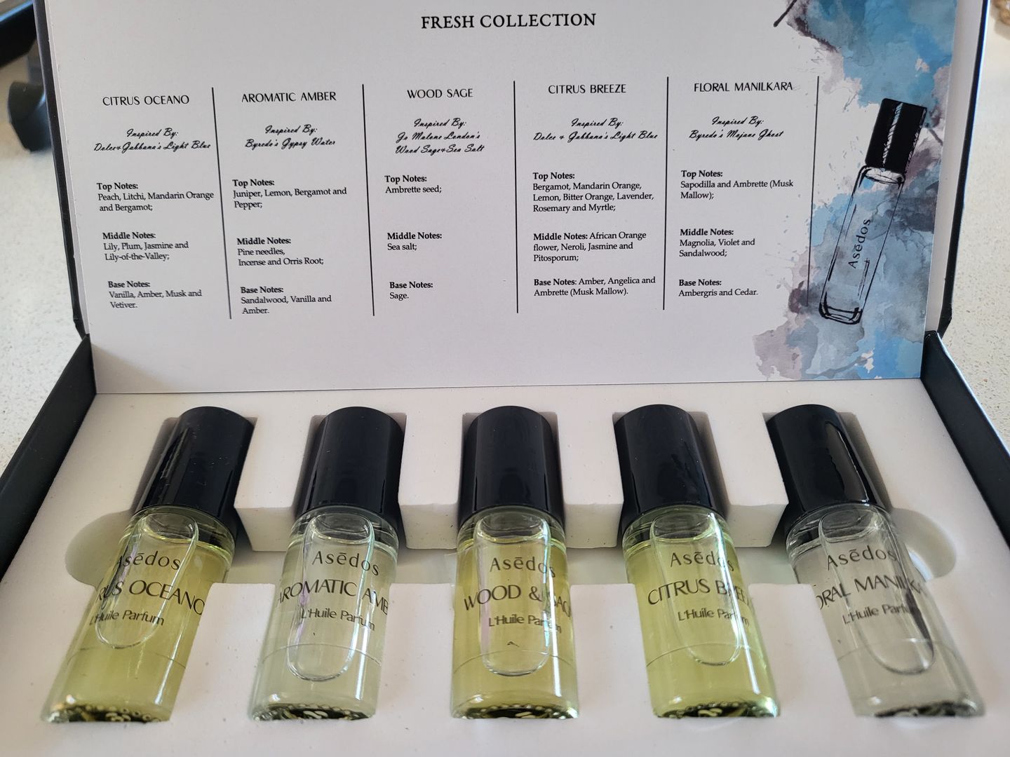 Customer photo review of Asēdos Perfume Oil Collection - Fresh