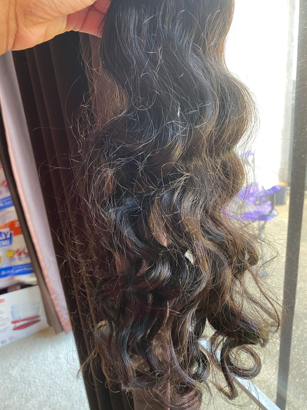 Customer photo review of Raw Indian Curly Hair