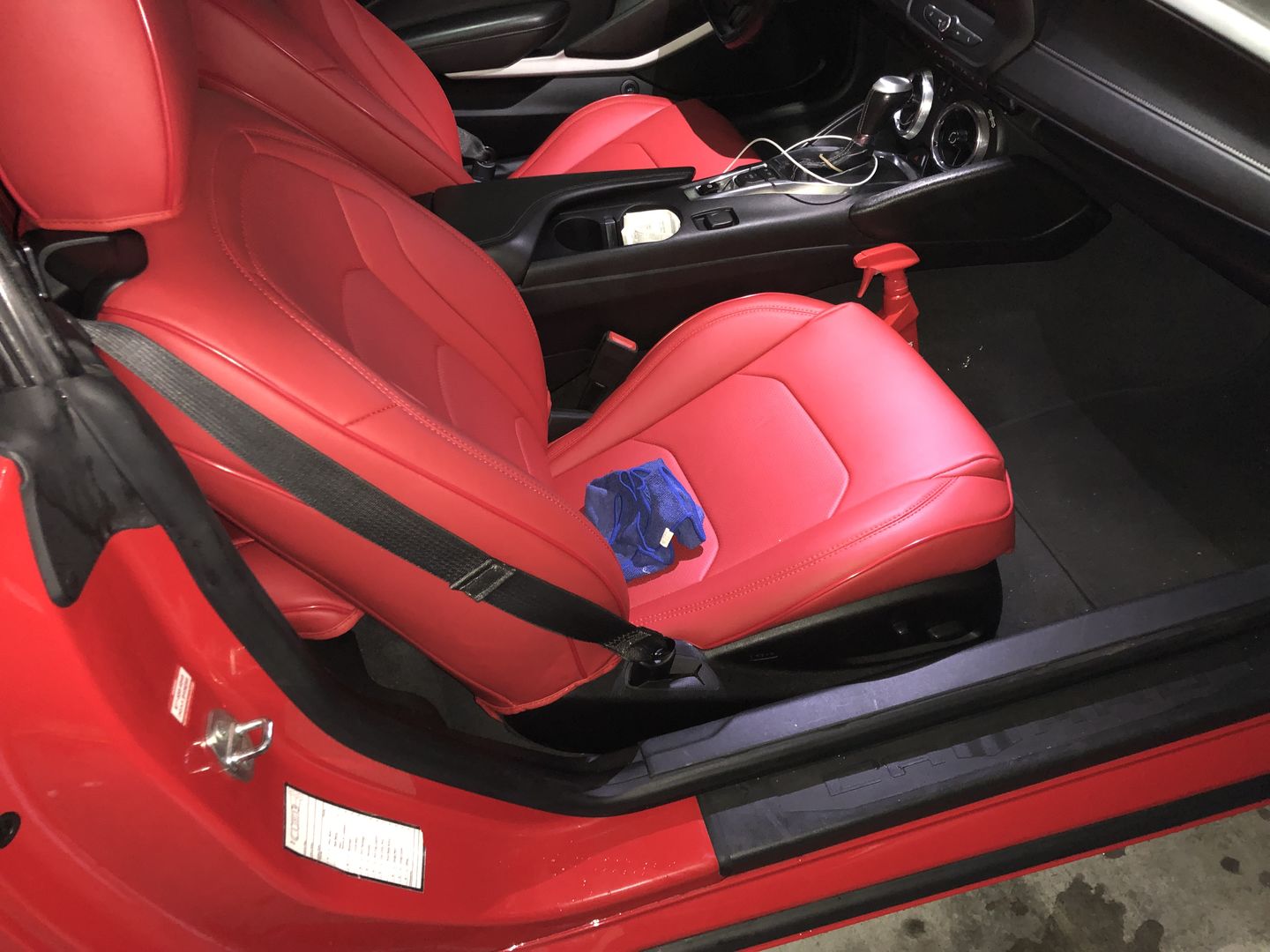 Customer photo review of 6th Gen Camaro Convertible Premium Custom Leather Seat Covers
