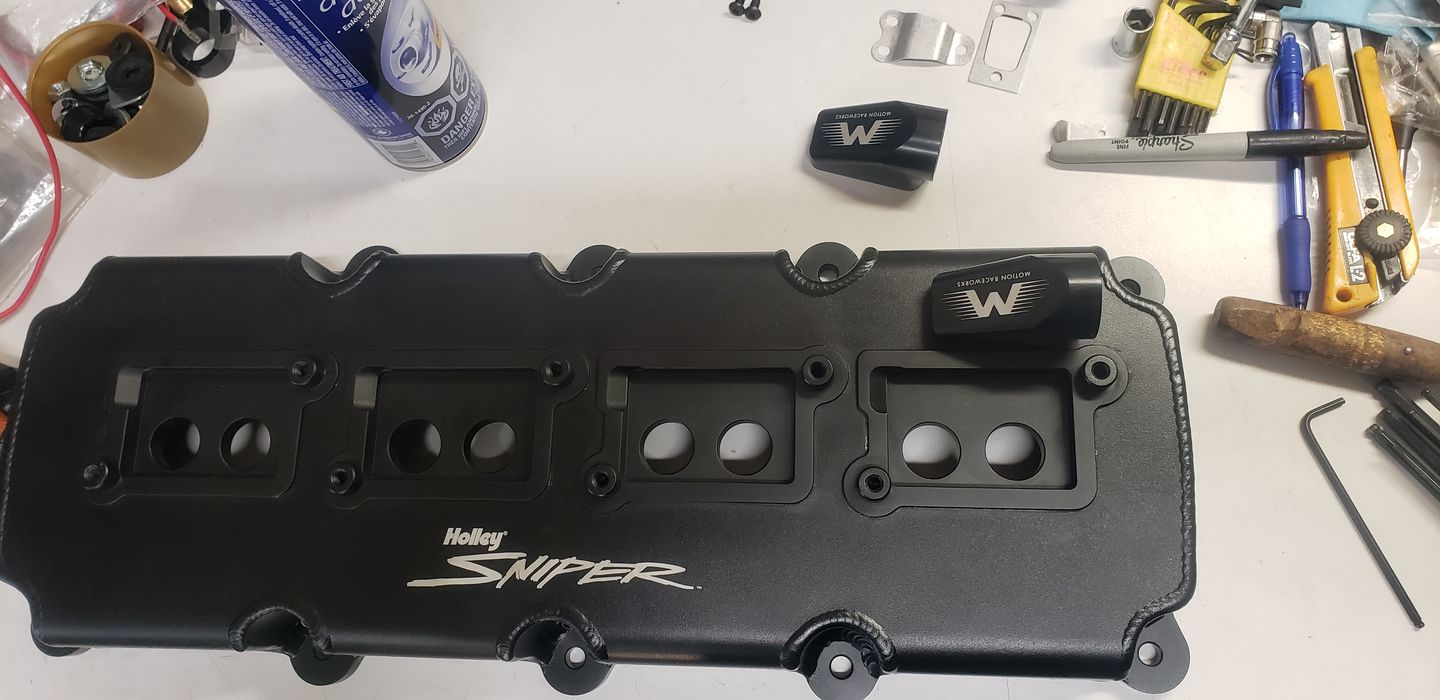 Customer photo review of Motion Raceworks Billet Valve Cover Breathers Black Anodized (Pair) 32-120BLK PAIR