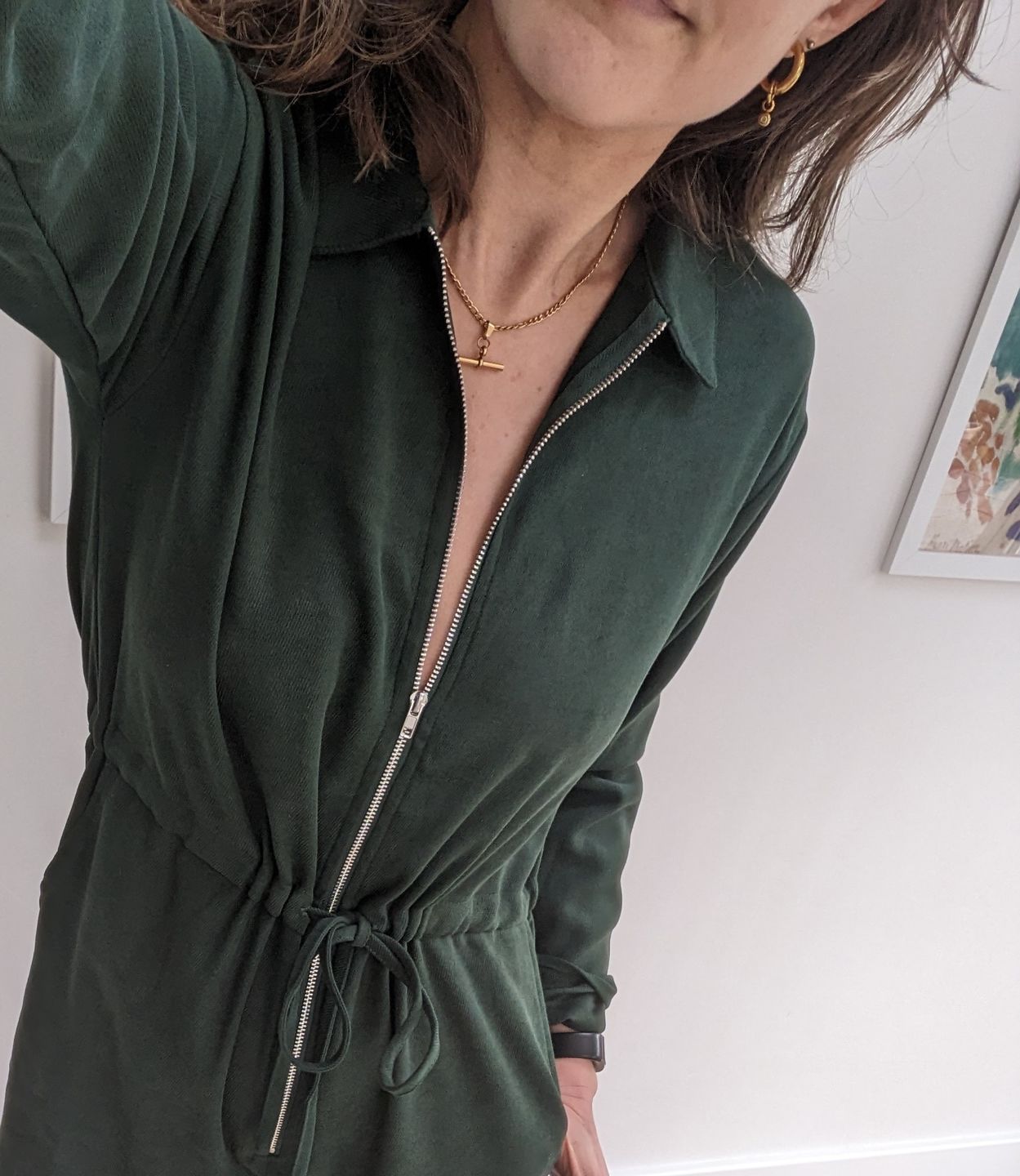 Customer photo review of The Piha T-Bar Necklace