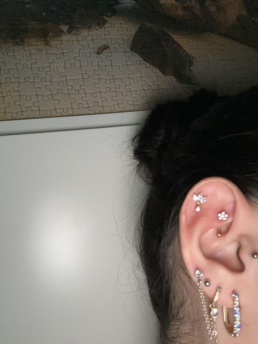 Customer photo review of Flower Rook Piercing | Chirurgenstahl