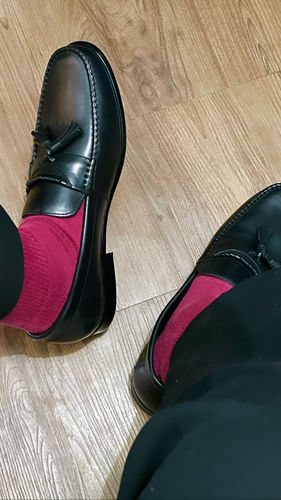 Customer photo review of Tassel Moccasin Loafer - Solid Black