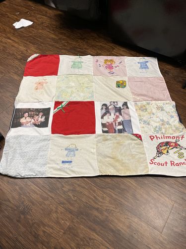 T-shirt quilt with scouting, photography themes by Beth  from TN