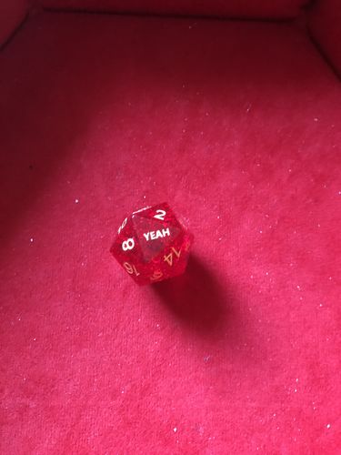 Customer photo review of Glaswürfel Critcrack red Special Edition