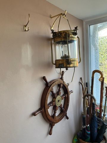 Customer photo review of 7 & 10 Inch Cast Brass Hanging Hook Bracket