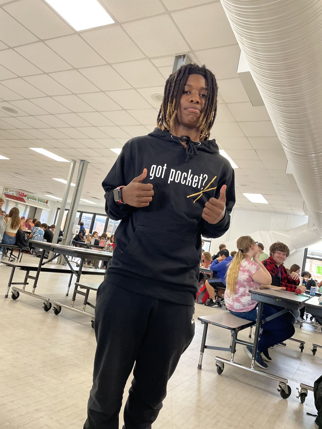 Customer photo review of Elite Drum Hoodie (Black/Gold)