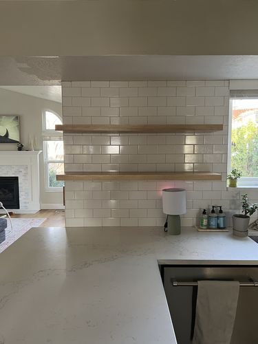 Customer photo review of Ash Floating Shelves