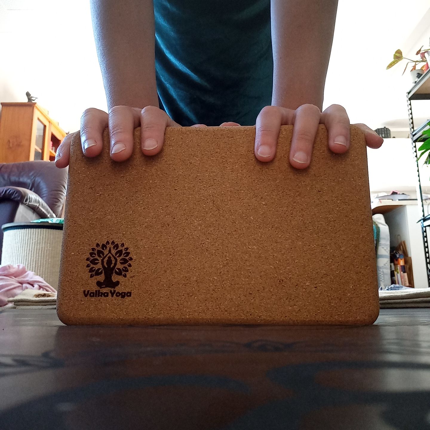 Customer photo review of Cork Yoga Brick