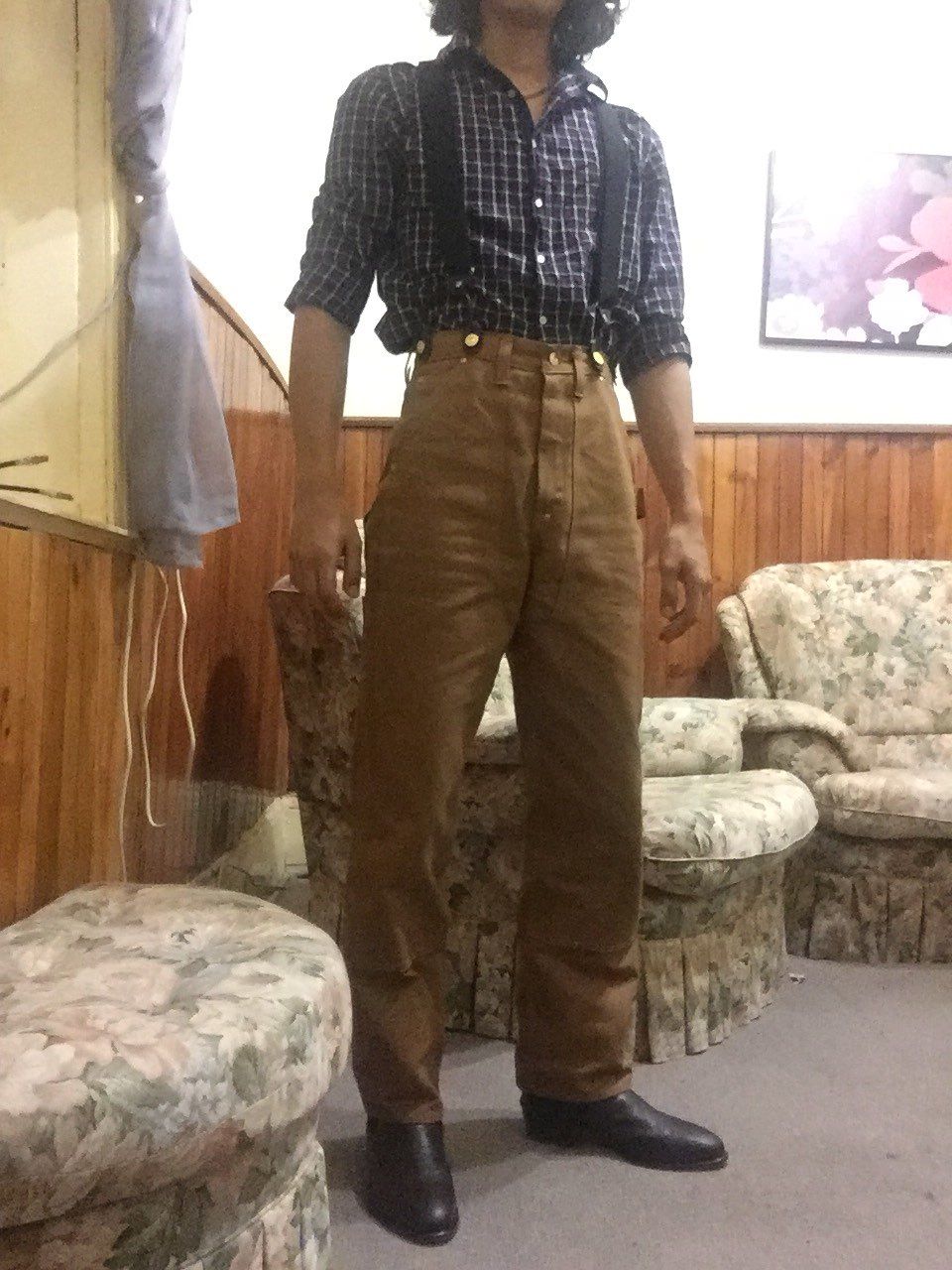 Customer photo review of Heavy Duty Canvas Double Knee Pants
