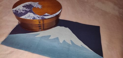 Customer photo review of Tenugui Japonais Indigo Fuji