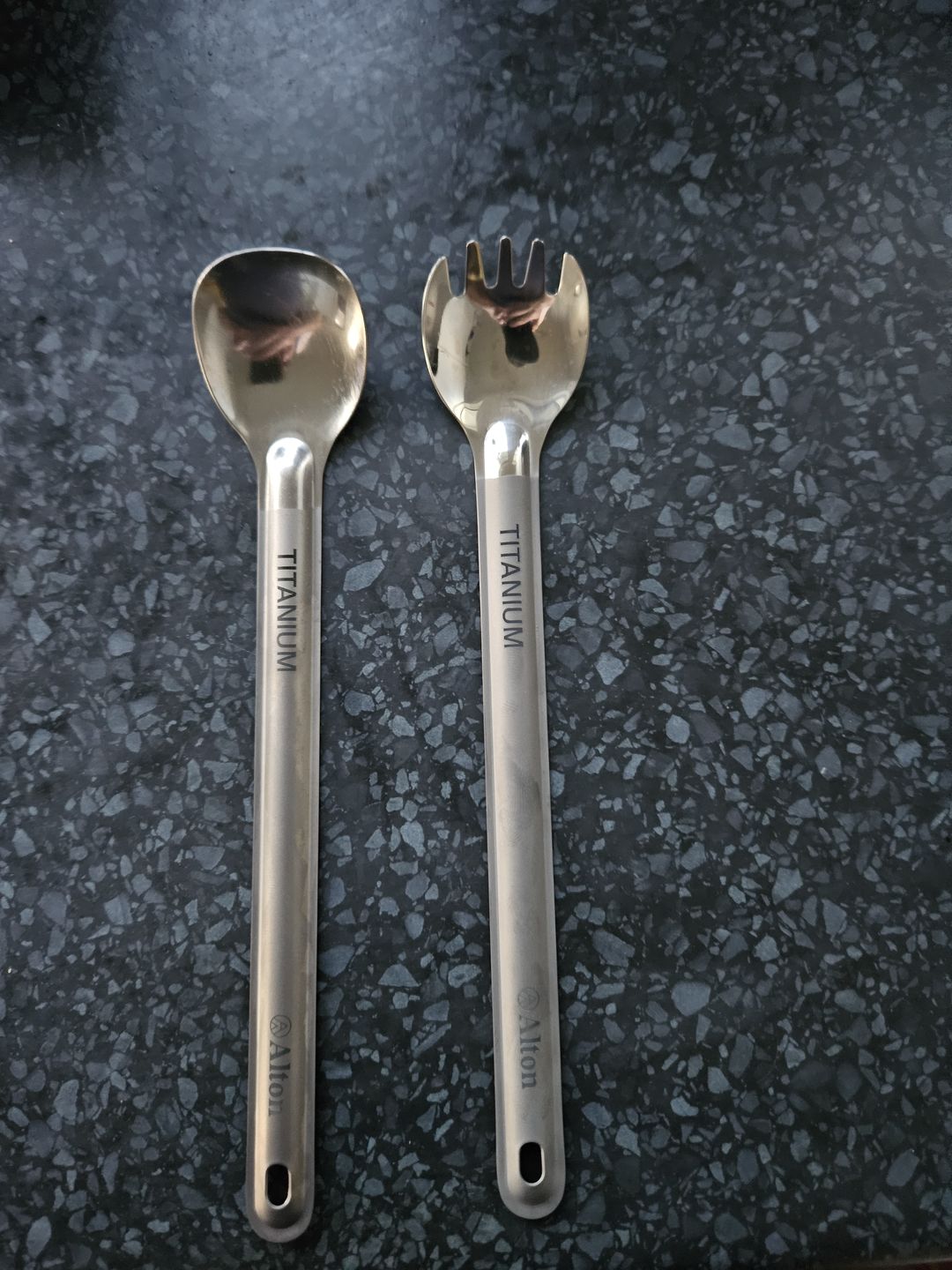 Customer photo review of Ultralight Titanium Cutlery