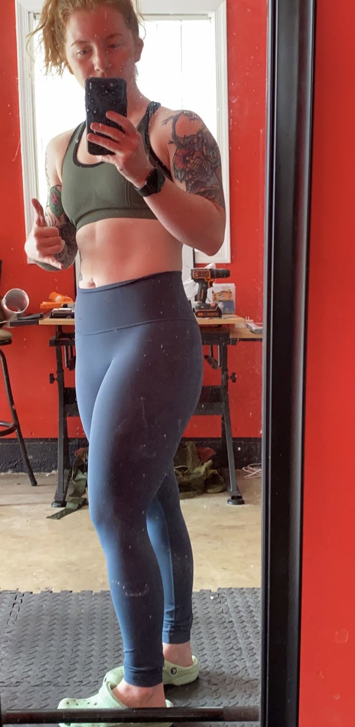 Customer photo review of Butter Leggings - Steel Blue