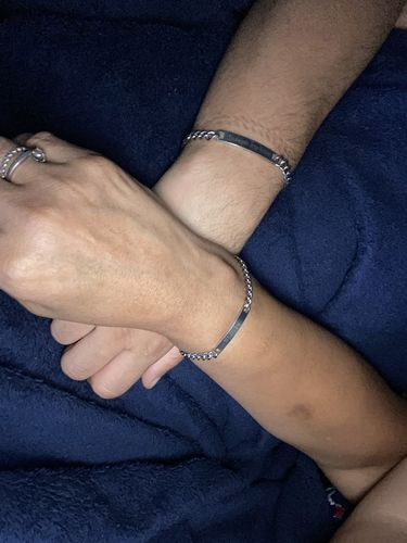 Customer photo review of Engraved Bracelet Set - W/ Eternal Rose Box