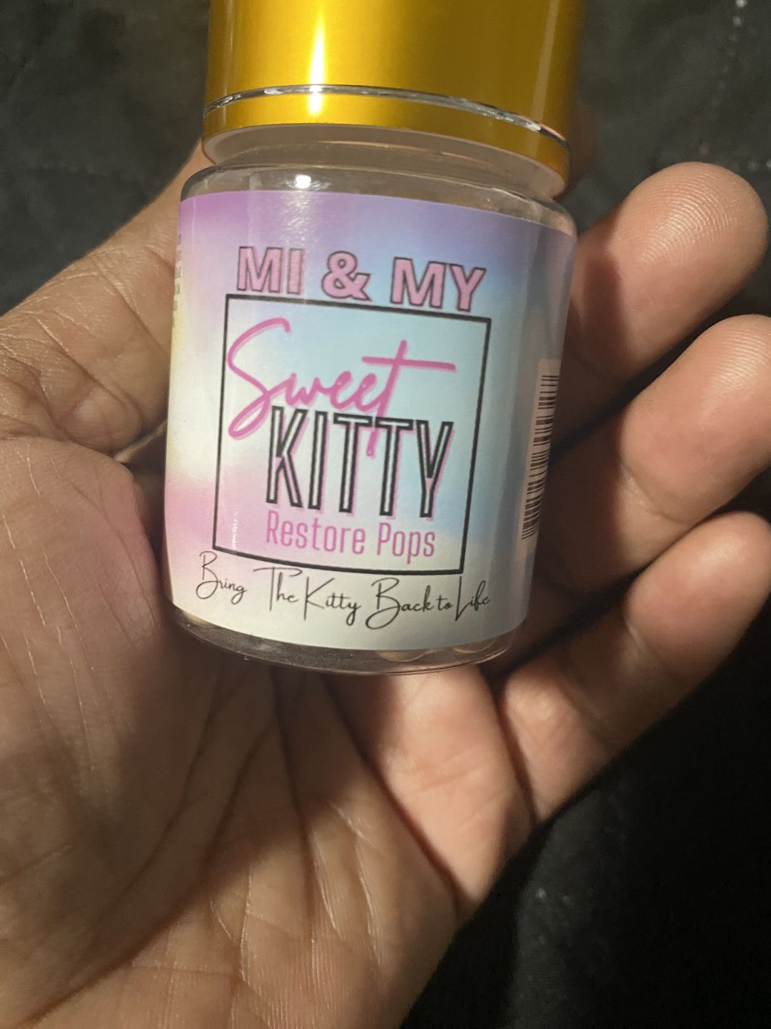 Customer photo review of Sweet Kitty Restore Pops