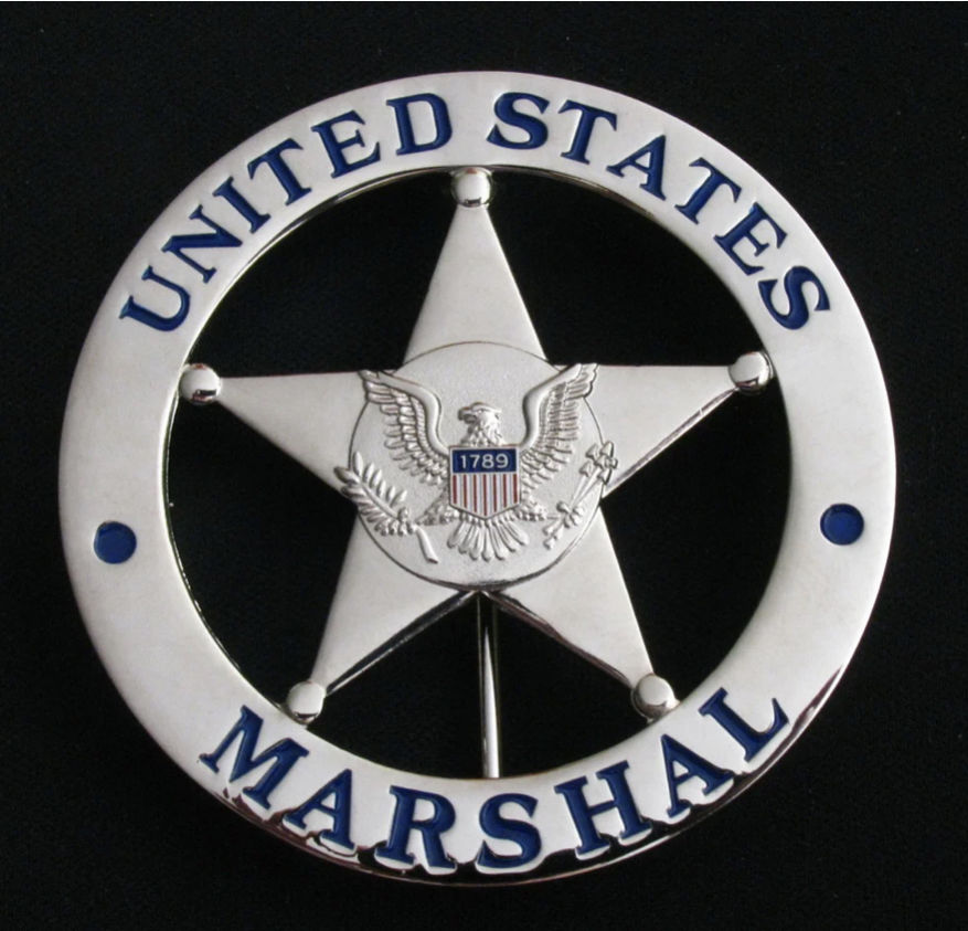 Customer photo review of US Federal Court Law Enforcement Marshal Gold Badge Replica Movie Props