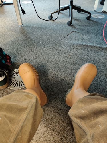 Customer photo review of Dunlop Purofort RigPRO Full Safety Fur lining Wellington