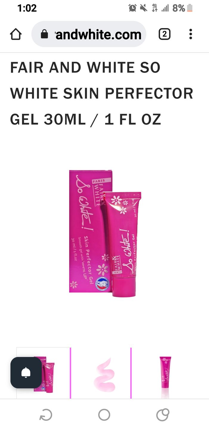 Customer photo review of Fair and White So White Skin Perfector Serum 30ml / 1 fl oz