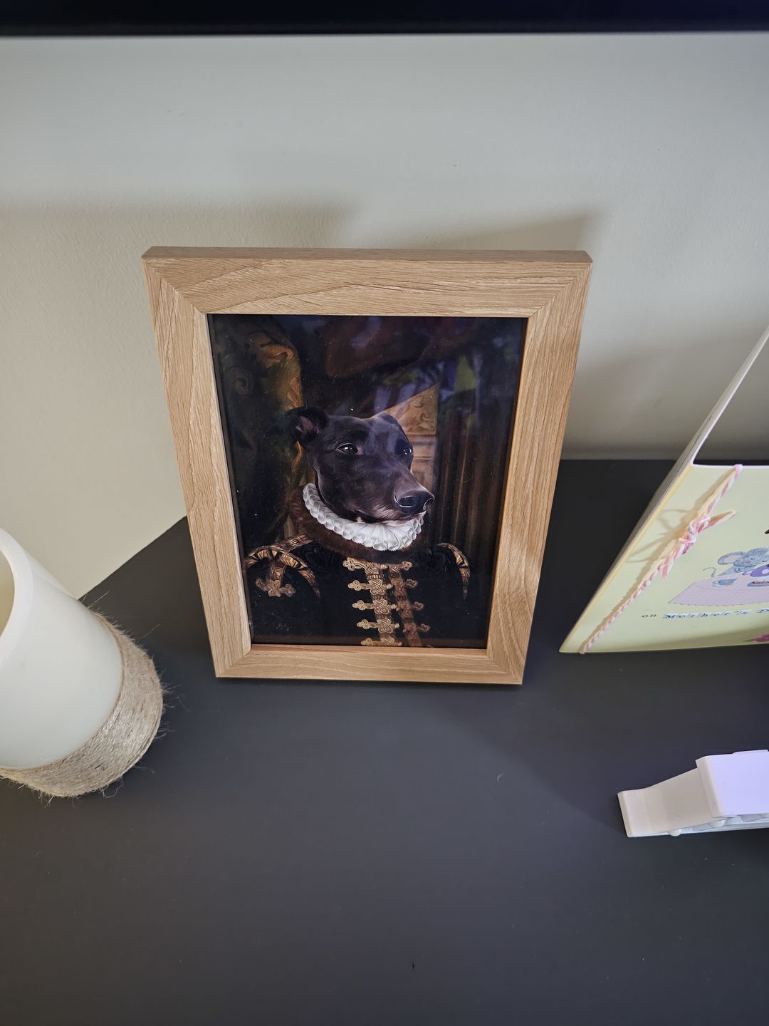 Customer photo review of The Count: Custom Pet Portrait