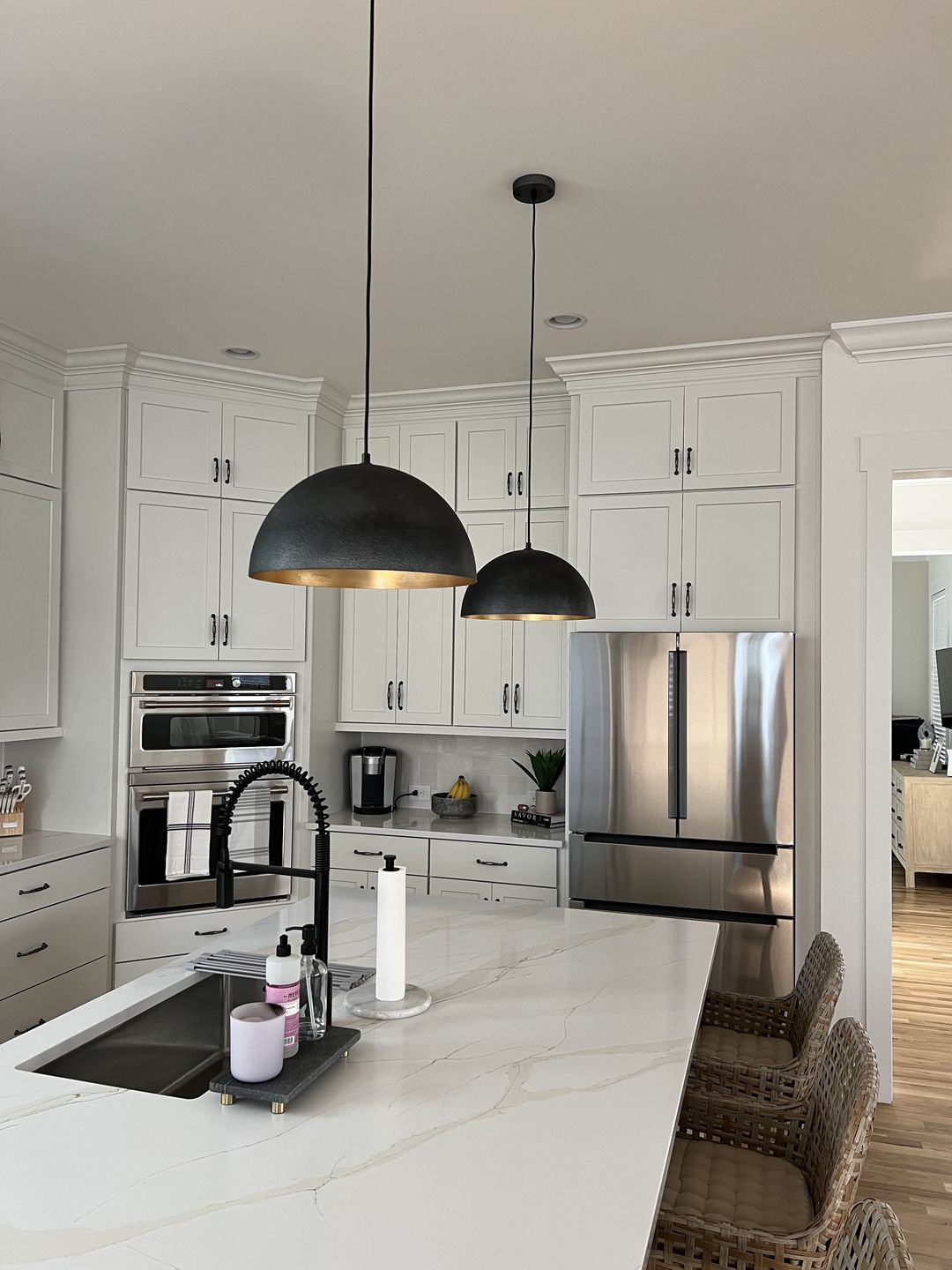 Customer photo review of Oversized Metal Dome Pendant Light