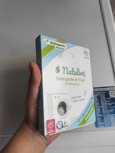 Customer photo review of Eco-Tiras de Detergente 40 lavados Natulim