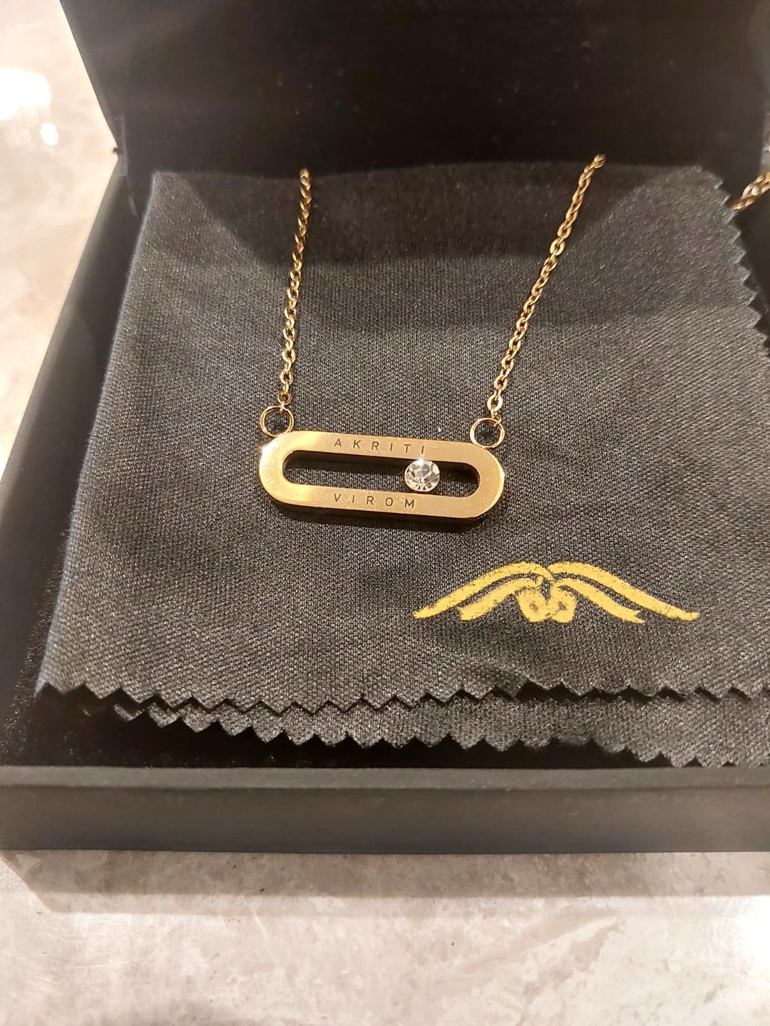 Customer photo review of Personalised Eternal Pendant