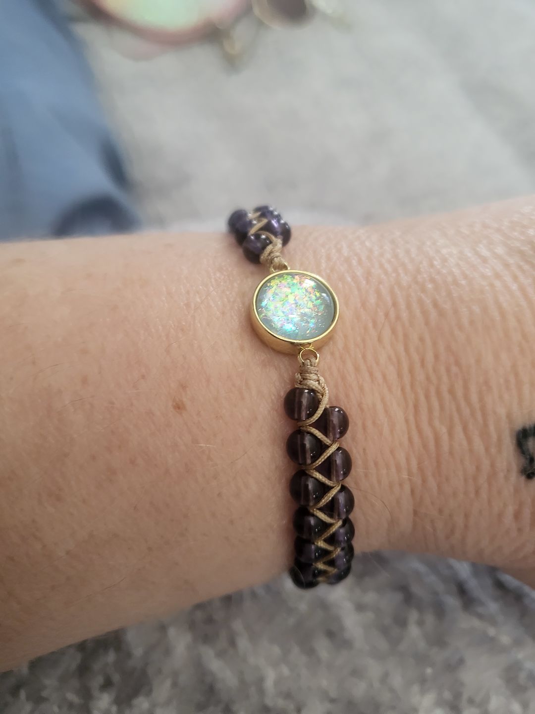 Customer photo review of Intense Amethyst Healing Bracelet