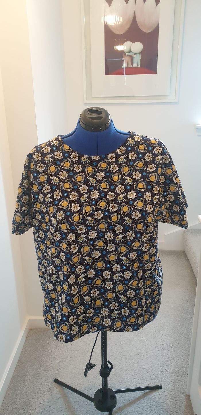 Customer photo review of Flowers & Elephants Cotton Poplin Fabric - 58" wide