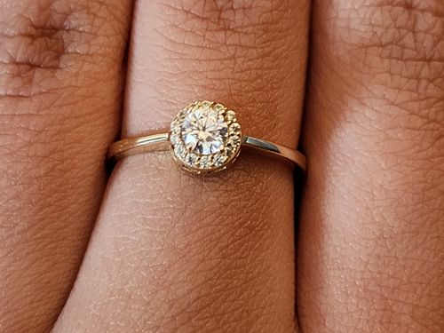 Customer photo review of 10KT Gold Double Row Ring 109