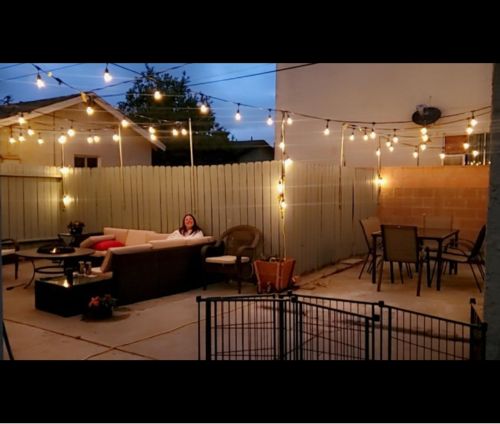Customer photo review of 7 Pcs Patio Furniture Set All Weather Sectional Sofa with Red Cushion & Coffee Table